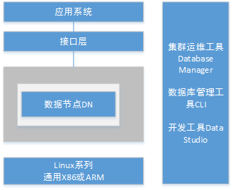 GaussDB GaussDB 100产品架构图（单机）